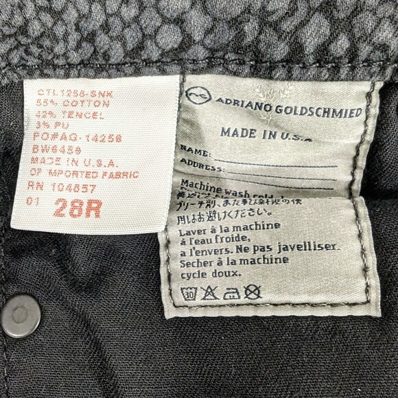 AG The Legging Super Skinny Black Snake Print 28 - Picture 5 of 5